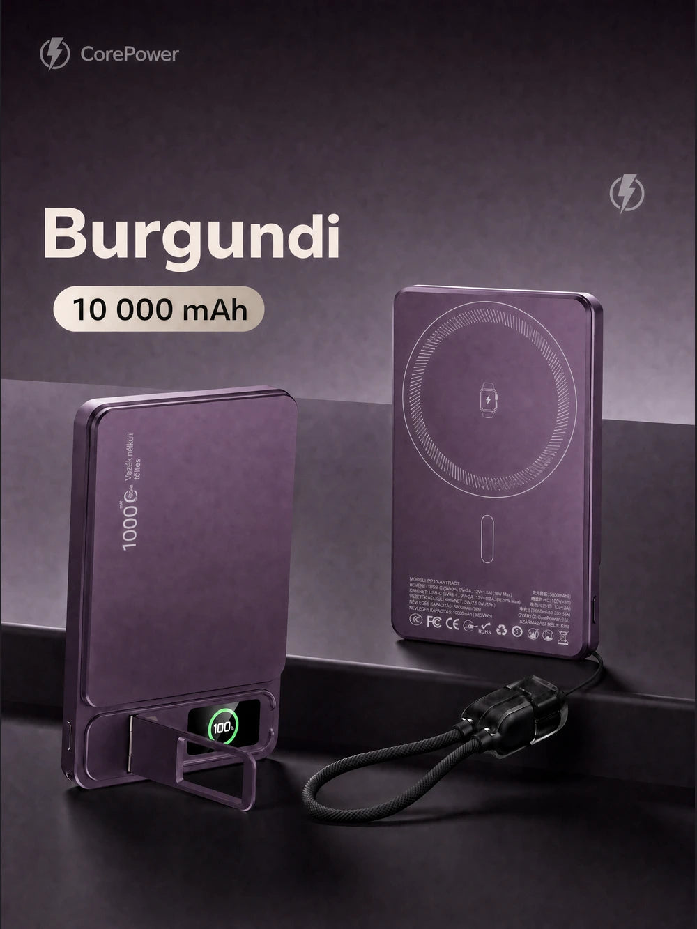 CorePower™ Ultravékony Mágneses Powerbank